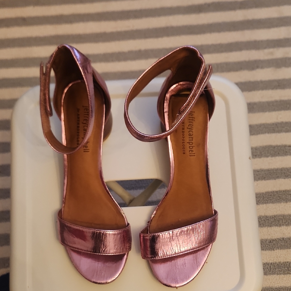 Jeffrey Campbell for Anthropologie Pink Metallic Women's Sandals